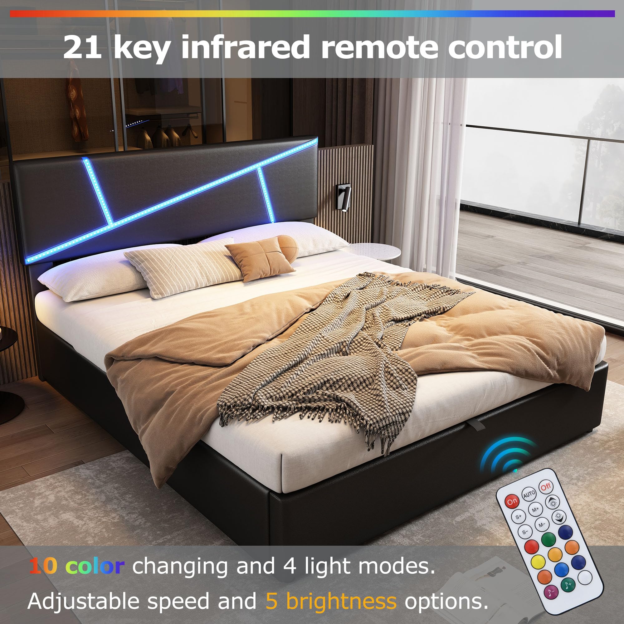 Dolamaní Letto contenitore 140x200 similpelle nero