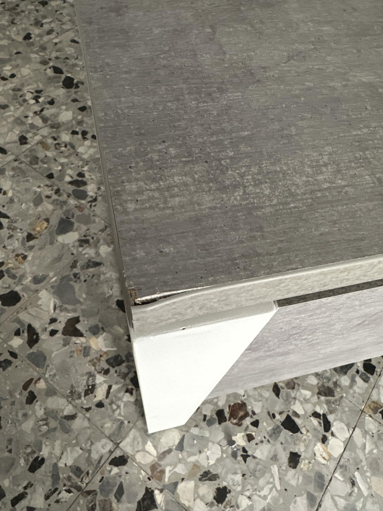 Composad Disegno Scrivania Stretta 140 B07 Rovere Sonoma Gambe Bianche