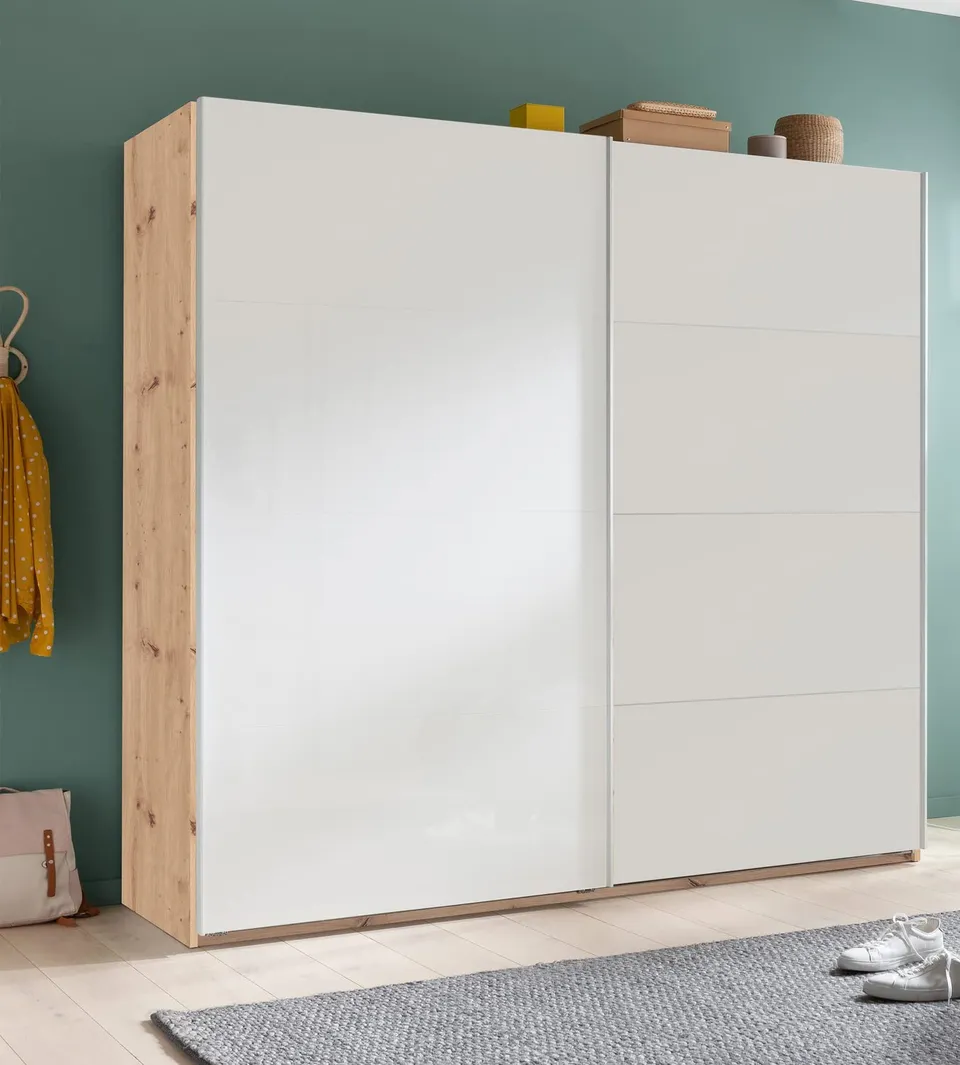 Composad Systema armadio 2 ante scorrevoli 250 cm rovere miele e bianco