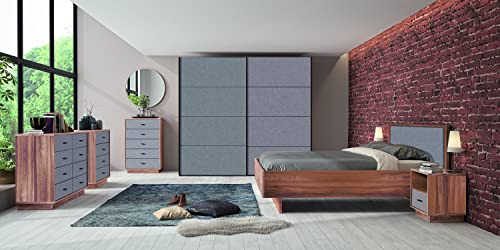 Composad Audace Camera da Letto Completa 6 Mobili Noce Brera