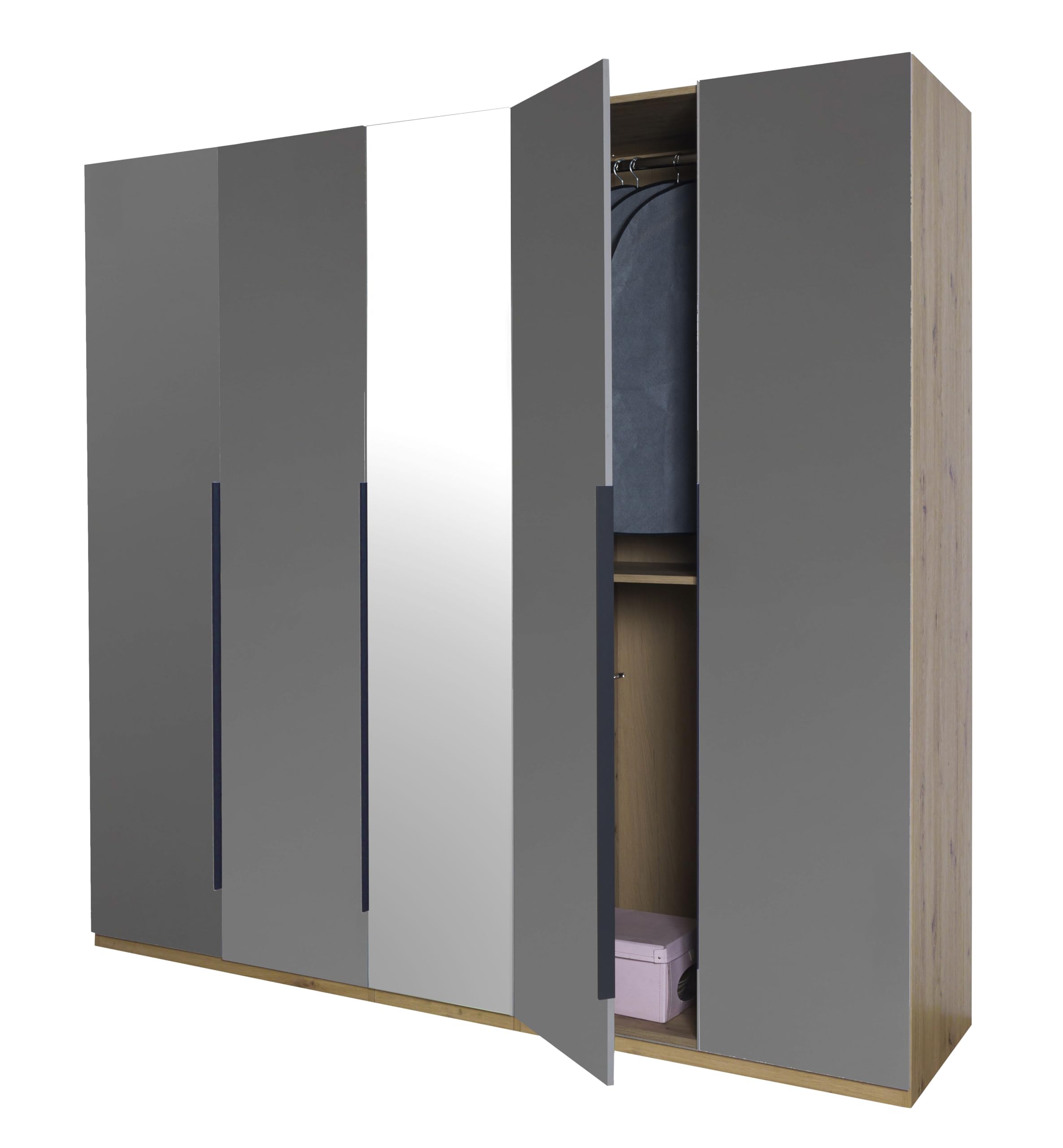 Composad Sposami armadio 5 ante con specchio rovere
