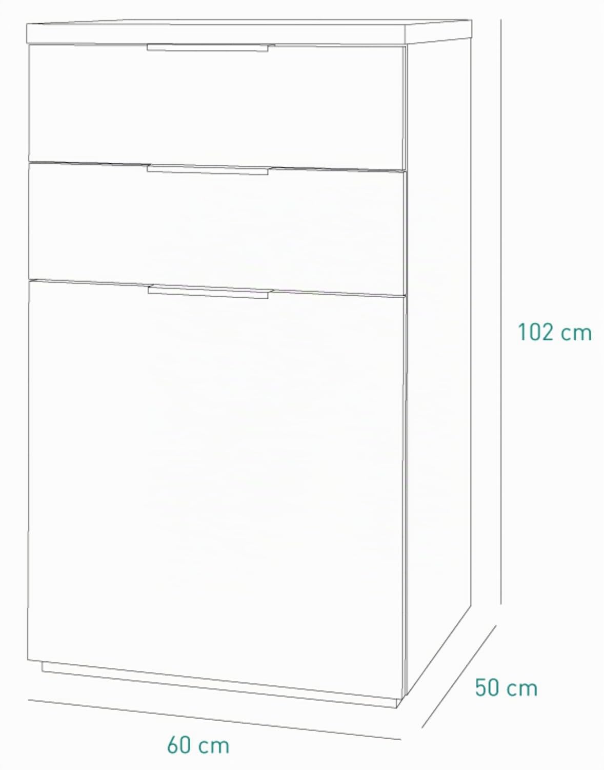 Composad Mundi credenza 60 cm rovere bianco