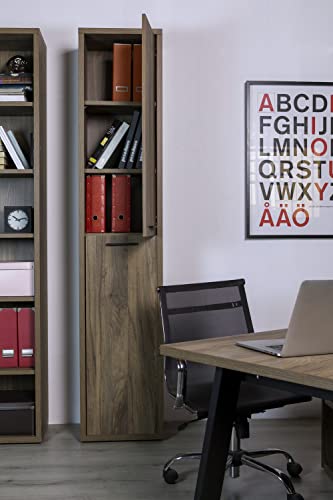 Composad Davinci Brera libreria colonna 2 ante noce