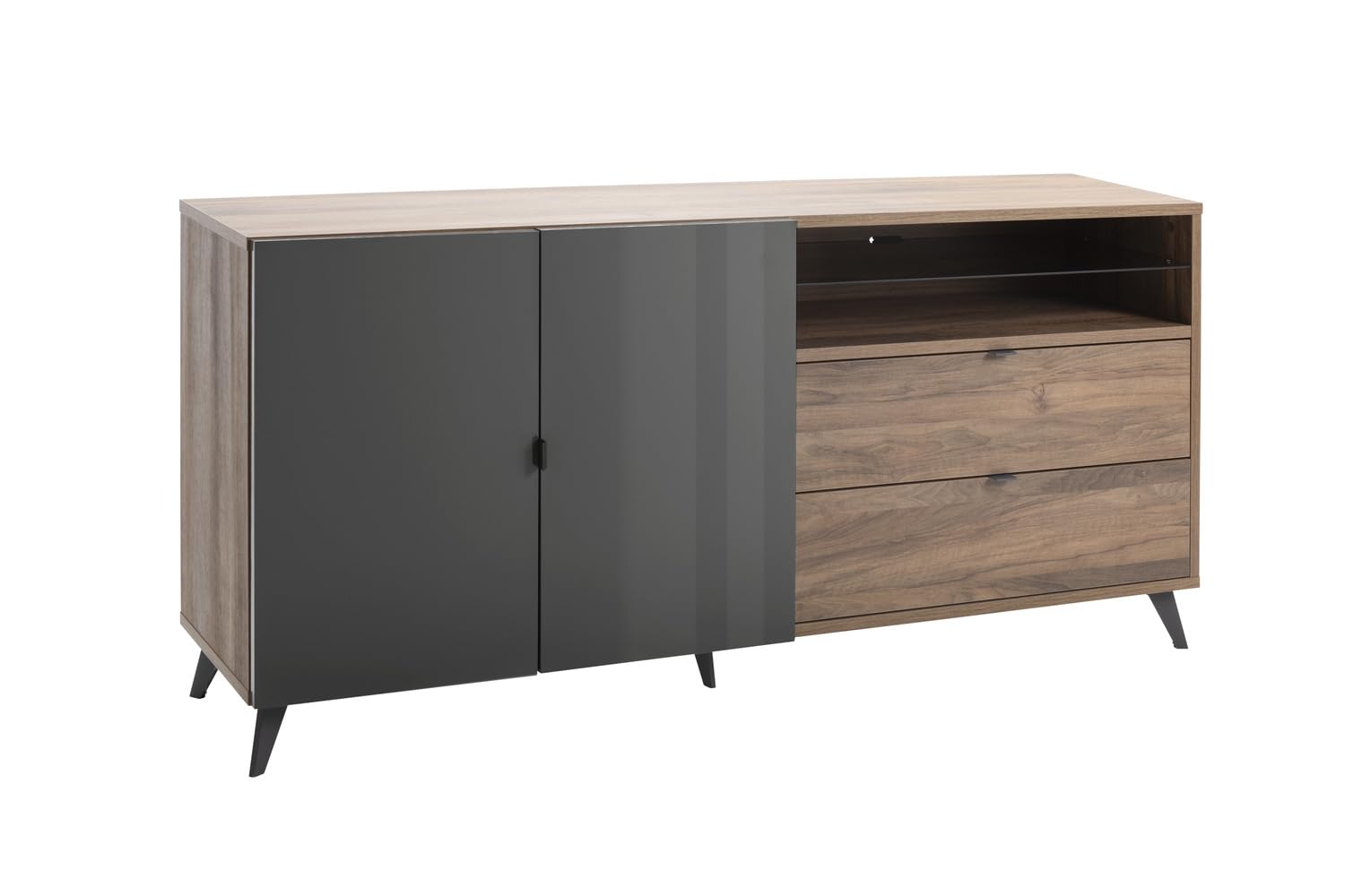 Composad Infinito Madia 2 Ante LED Noce Brera 179 cm