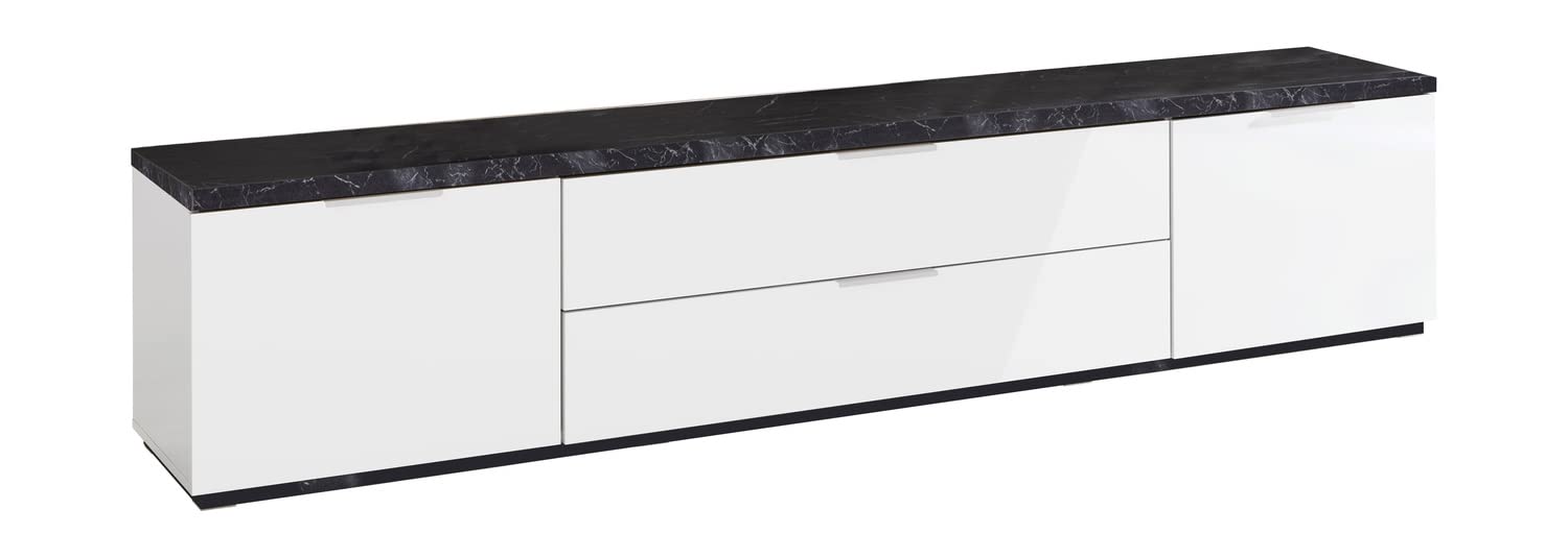 Composad Mundi Mobile Porta TV 240 cm Marmo Zebrato Bianco