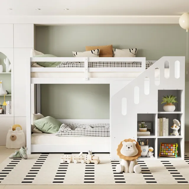 Dolamaní Letto a castello 90x200 bianco legno pino