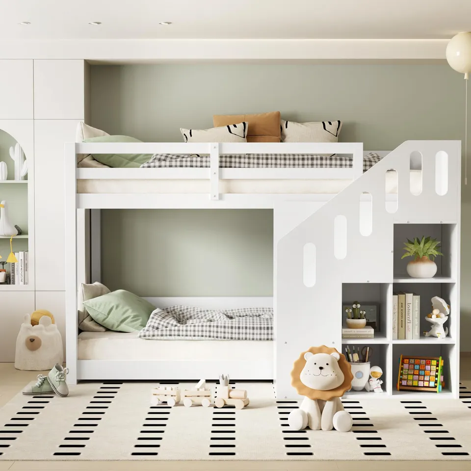 Dolamaní Letto a castello 90x200 bianco legno pino