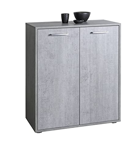 Composad Flow Mobile Contenitore 2 Ante Grigio Cemento 72 cm