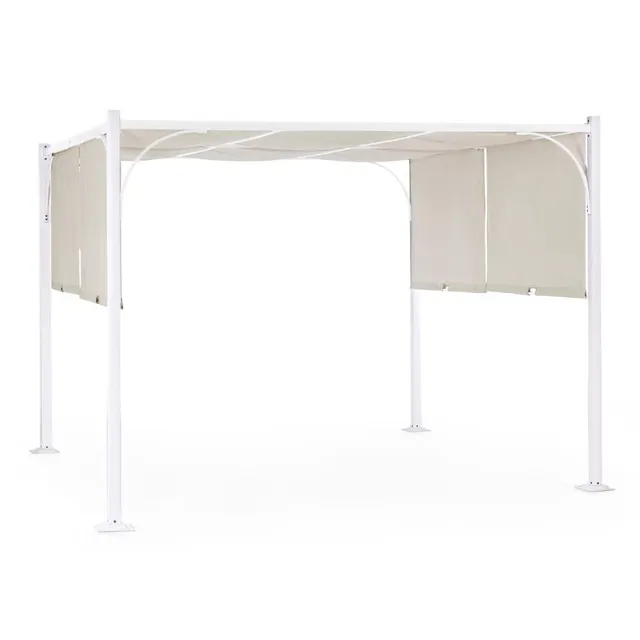 Iperbriko Slide gazebo 3x3 m bianco tortora autoportante