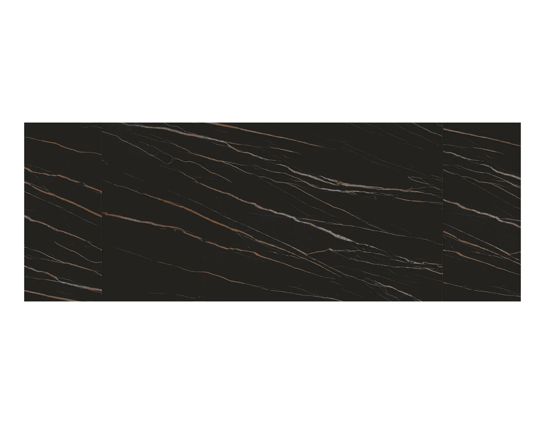 Epocantica Tavolo Allungabile Ceramica Nero Oro Gambe U