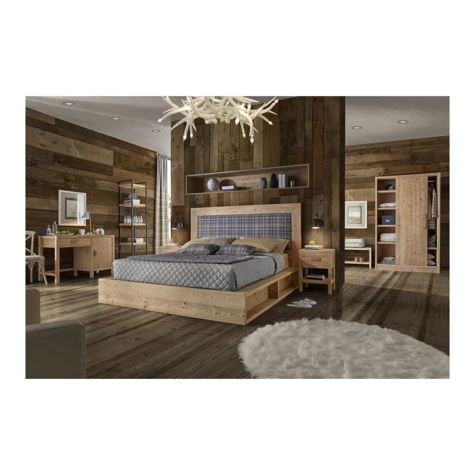 Epocantica basamento letto matrimoniale abete vani laterali