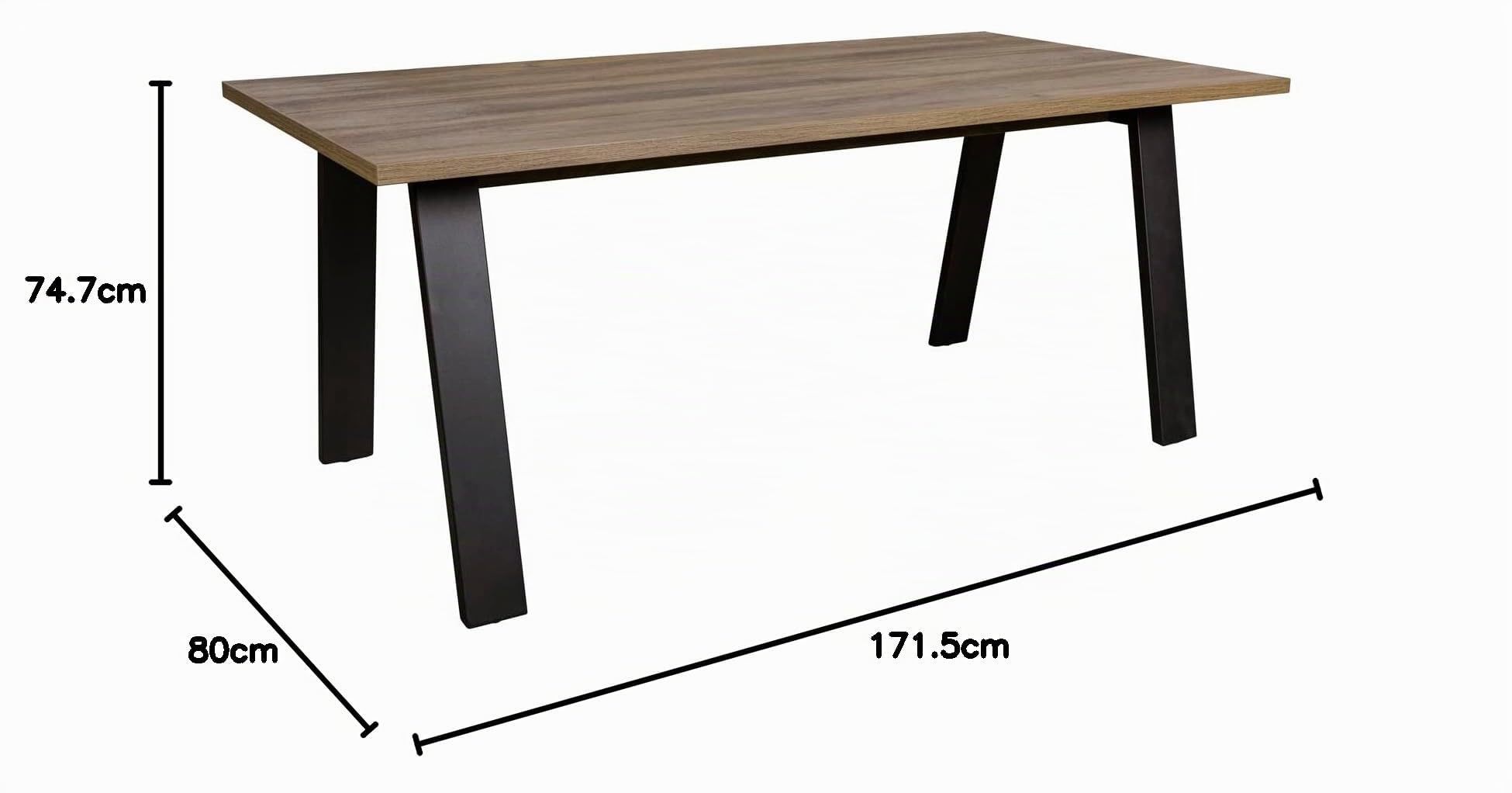 Composad Davinci Brera tavolo 8 posti noce brera 171,5x80 cm