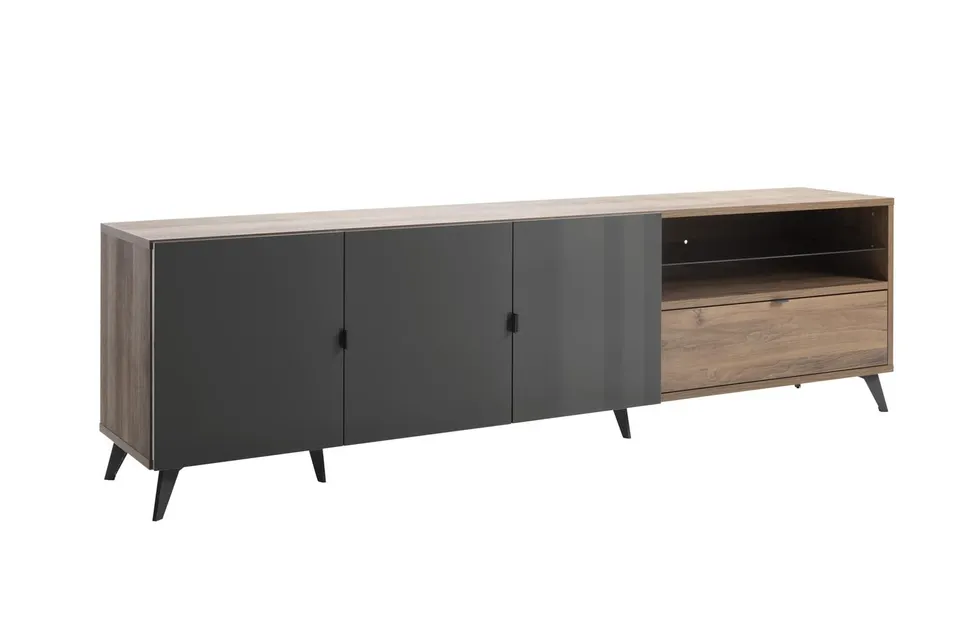 Composad Infinito mobile porta TV 3 ante noce e grigio