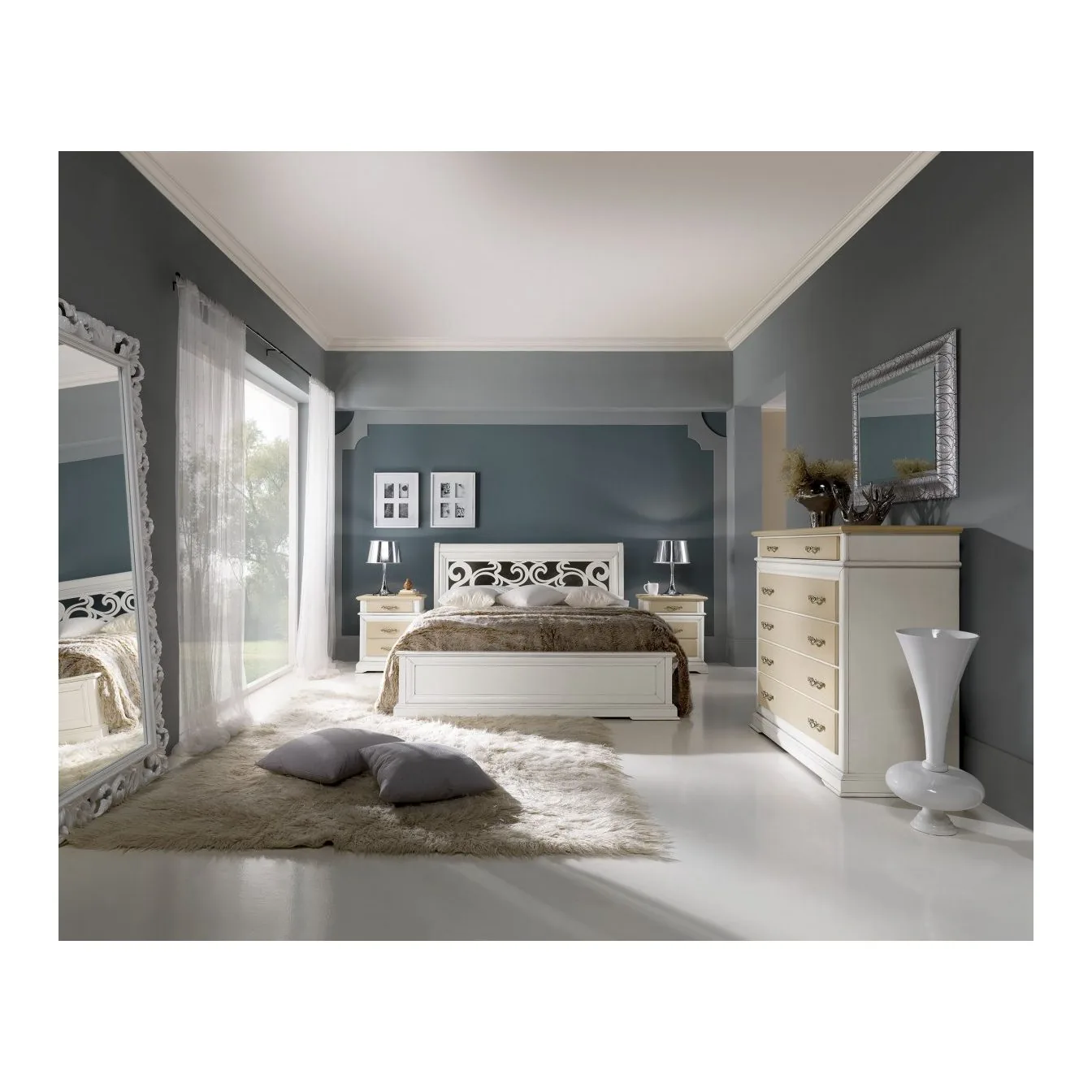 Epocantica Letto Matrimoniale Testata Traforata 160x195 legno