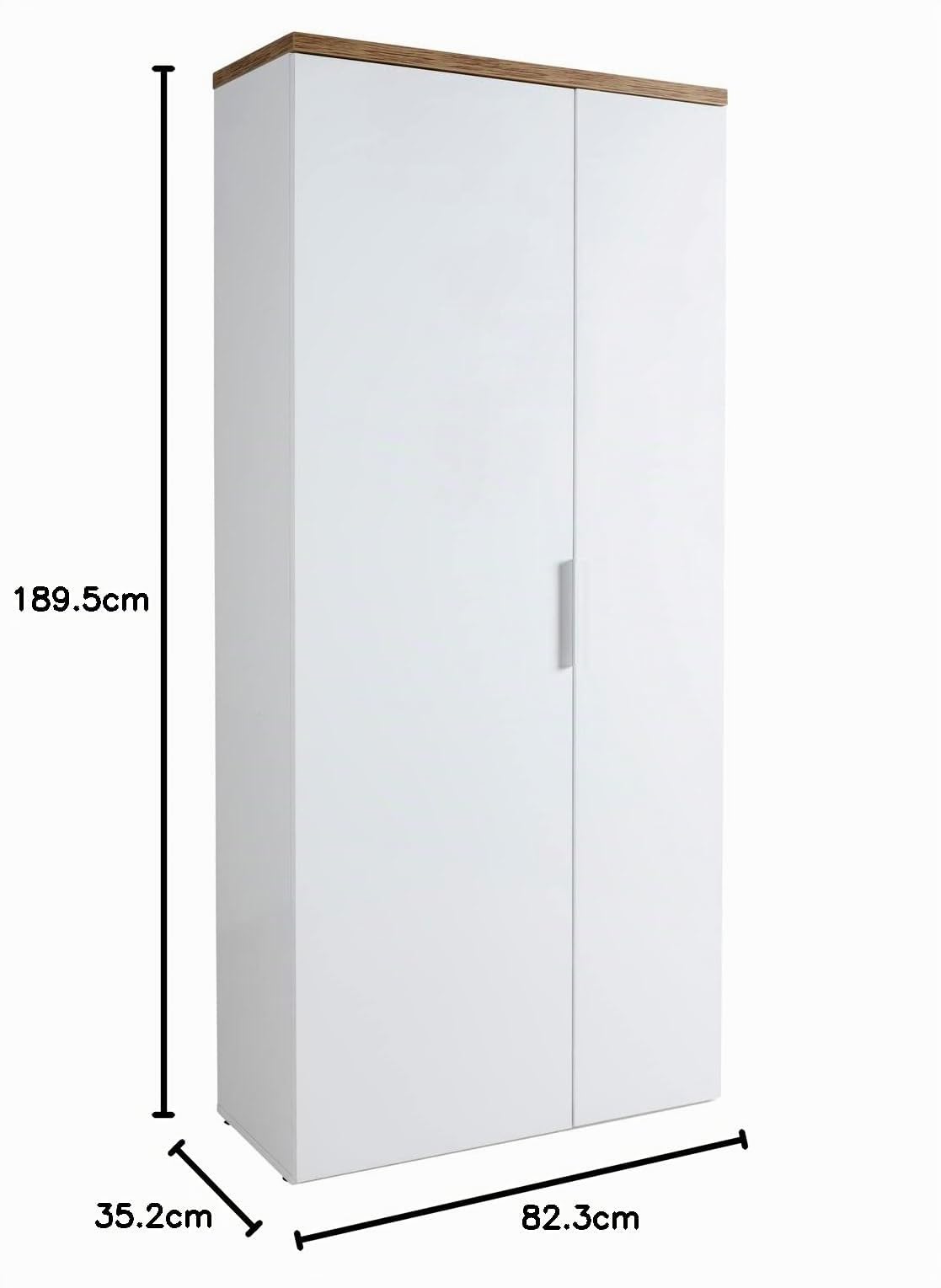 Composad Mundi armadio multiuso 2 ante bianco rovere