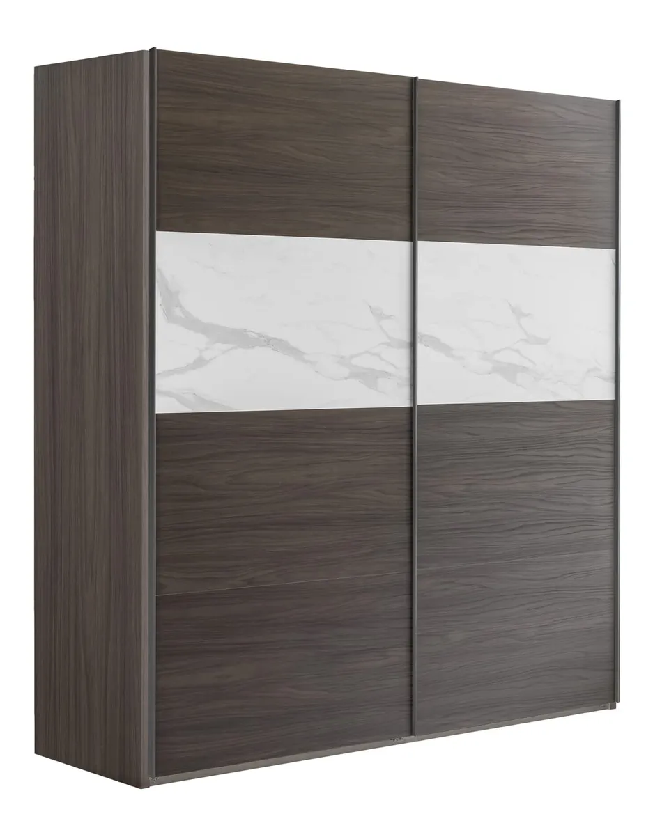 Composad Systema 200x223x67 armadio 2 ante scorrevoli rovere marmo