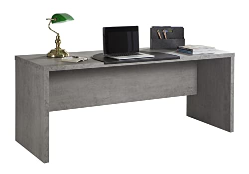 Composad Pratico Scrivania Ufficio Grigio Cemento 180x69 cm