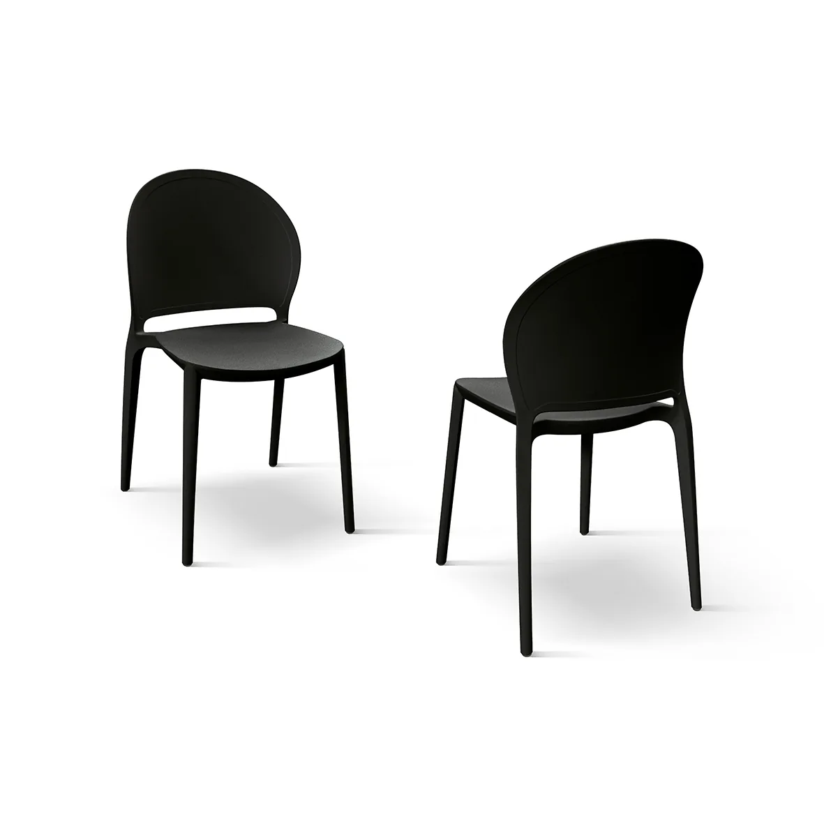 Epocantica Sedie Impilabili Sinuose Set 4 Pezzi Salvaspazio