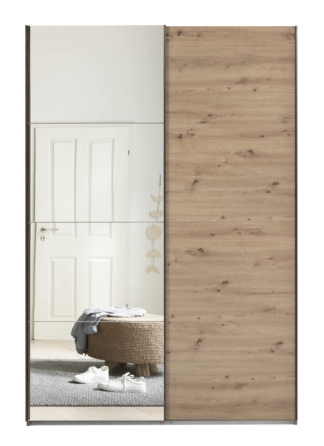 Composad Systema Armadio 2 Ante Specchio 150 Rovere Miele