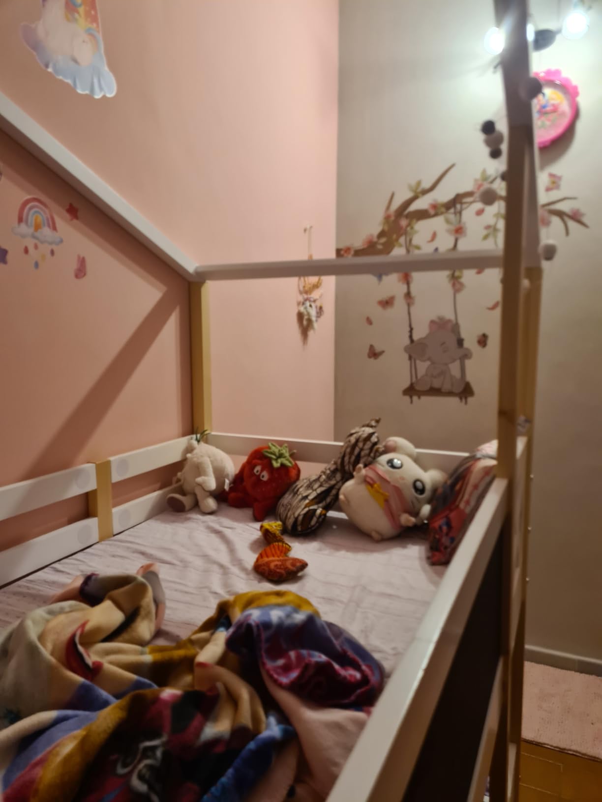 Dolamani letto a castello casetta 90x200 con scaletta in pino