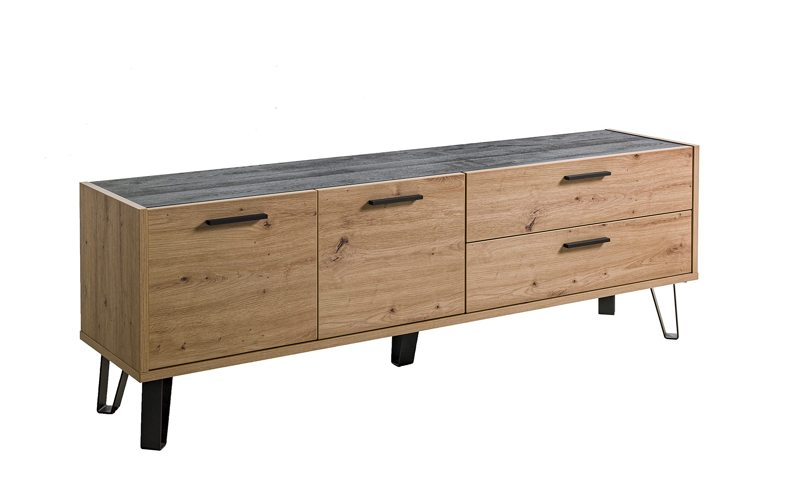 Composad Vitruvia soggiorno completo 6 mobili rovere nero