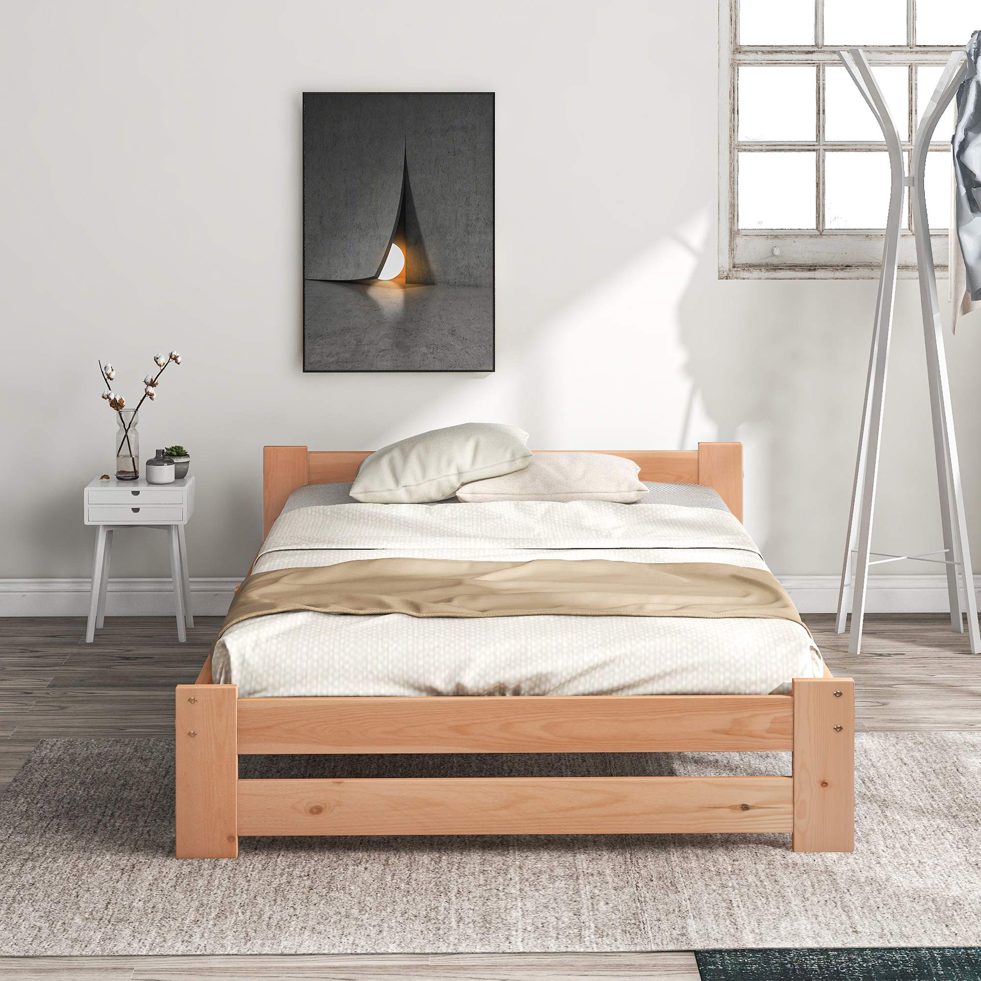 Dolamaní Letto singolo in pino 90x200 con rete a doghe