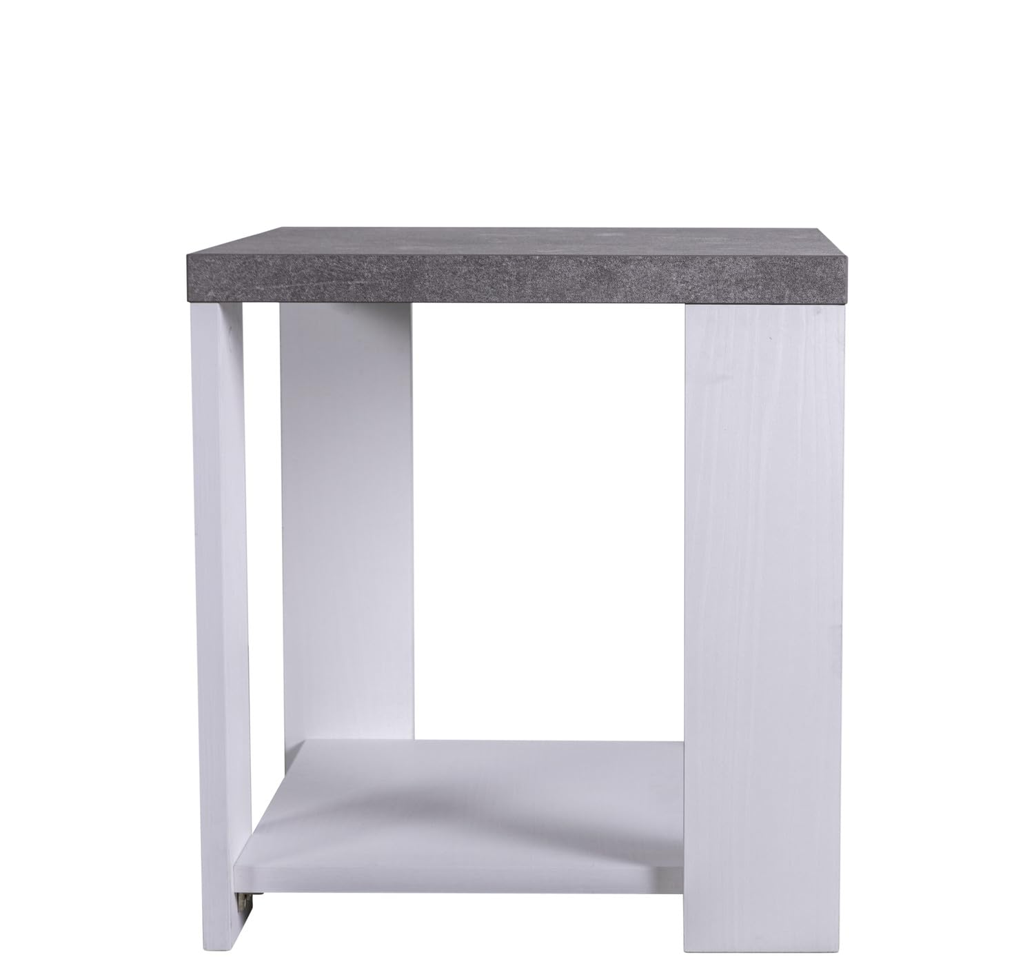 Composad Ador'A Tavolino Soggiorno Portariviste Cemento Bianco 51 cm