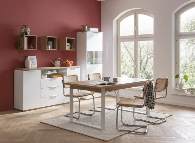 Composad Mundi soggiorno completo tavolo madia rovere