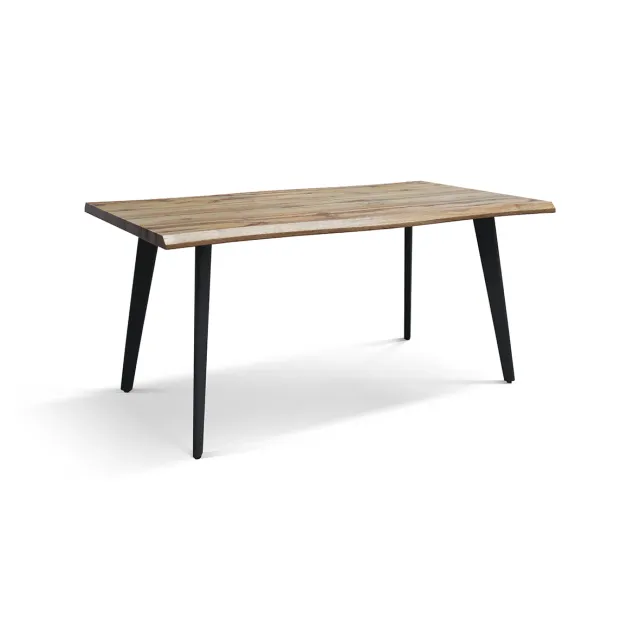 EPOCANTICA Rovere Tavolo Fisso 160x90 Gambe Metallo Nero