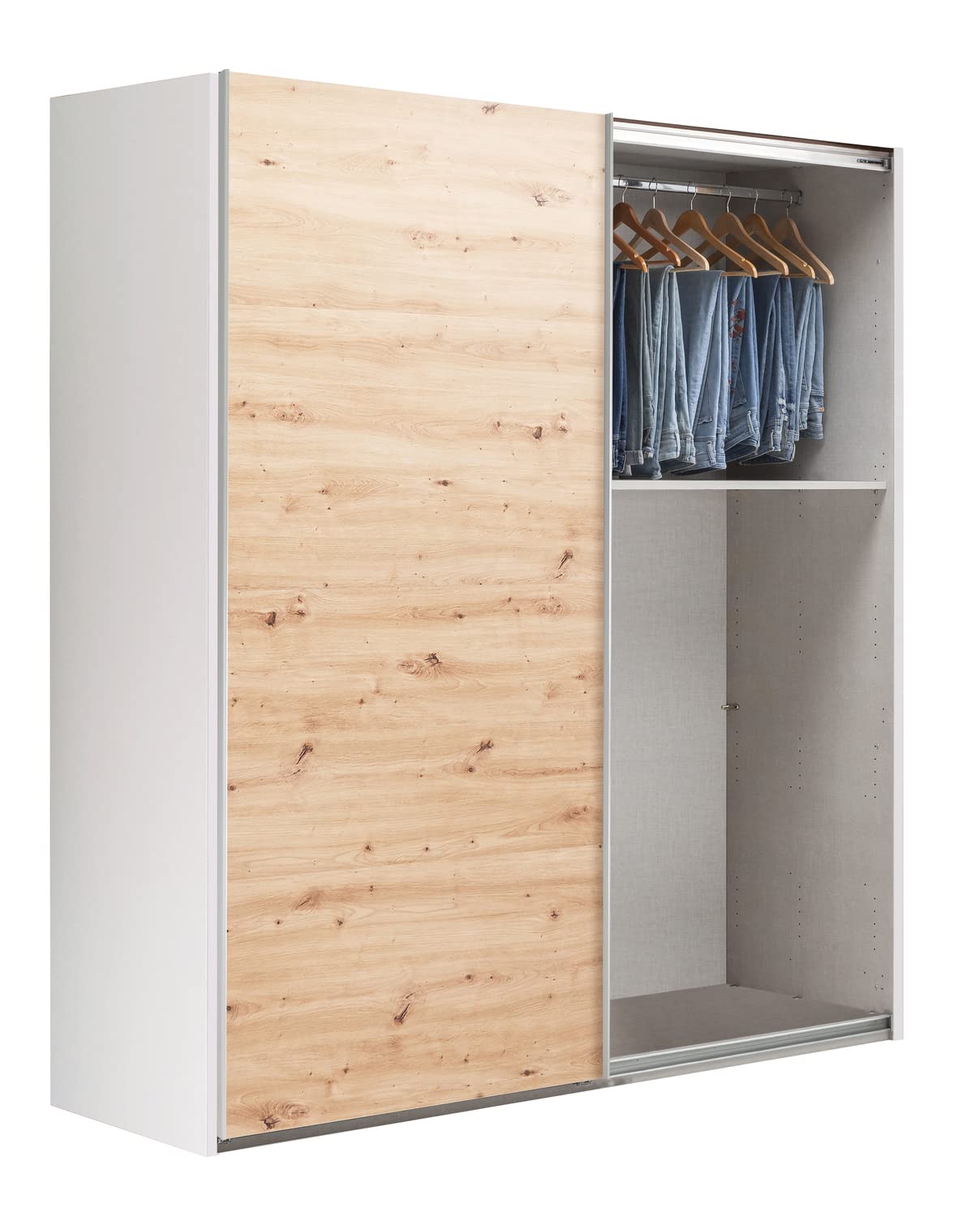 Composad Systema Armadio 2 Ante Scorrevoli 200 Bianco Rovere
