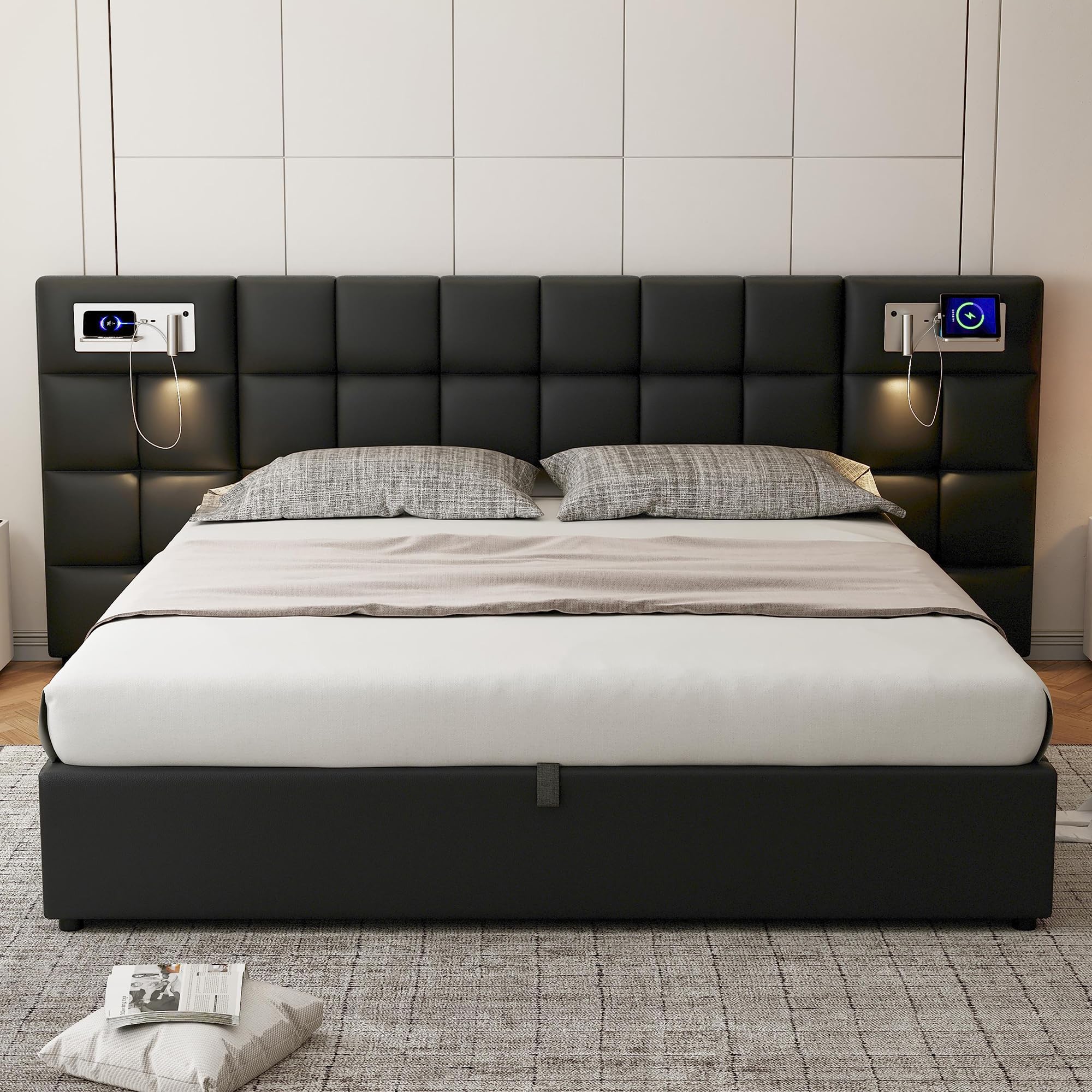 Dolamaní Letto Matrimoniale 180x200 Contenitore Nero