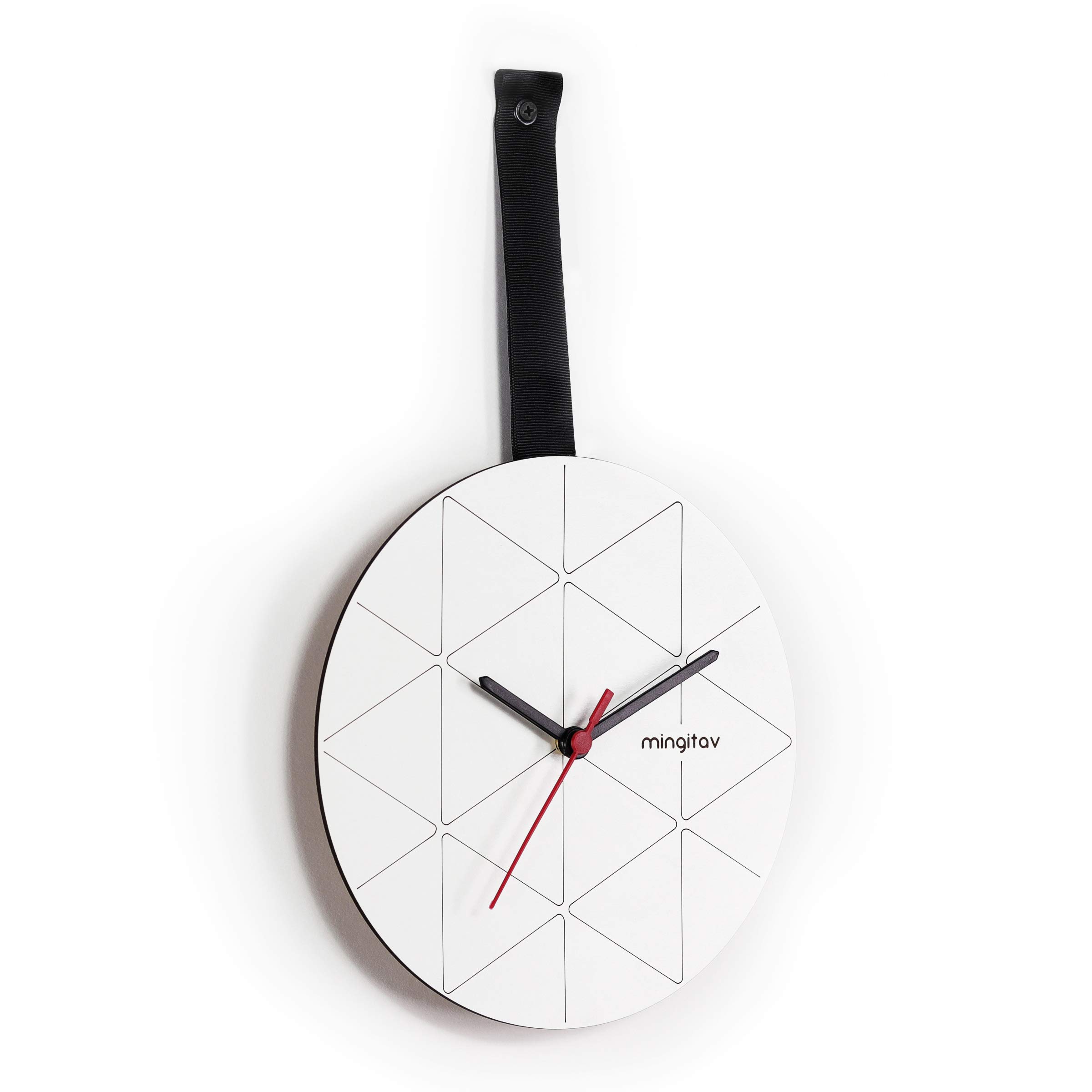 Iperbriko orologio da parete moderno nero 23x40 cm