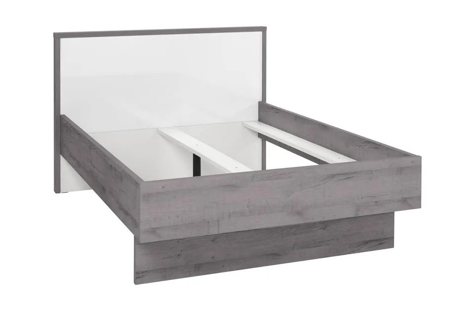 Composad Letto Matrimoniale Francese 163 cm Bianco Rovere Senza Materasso