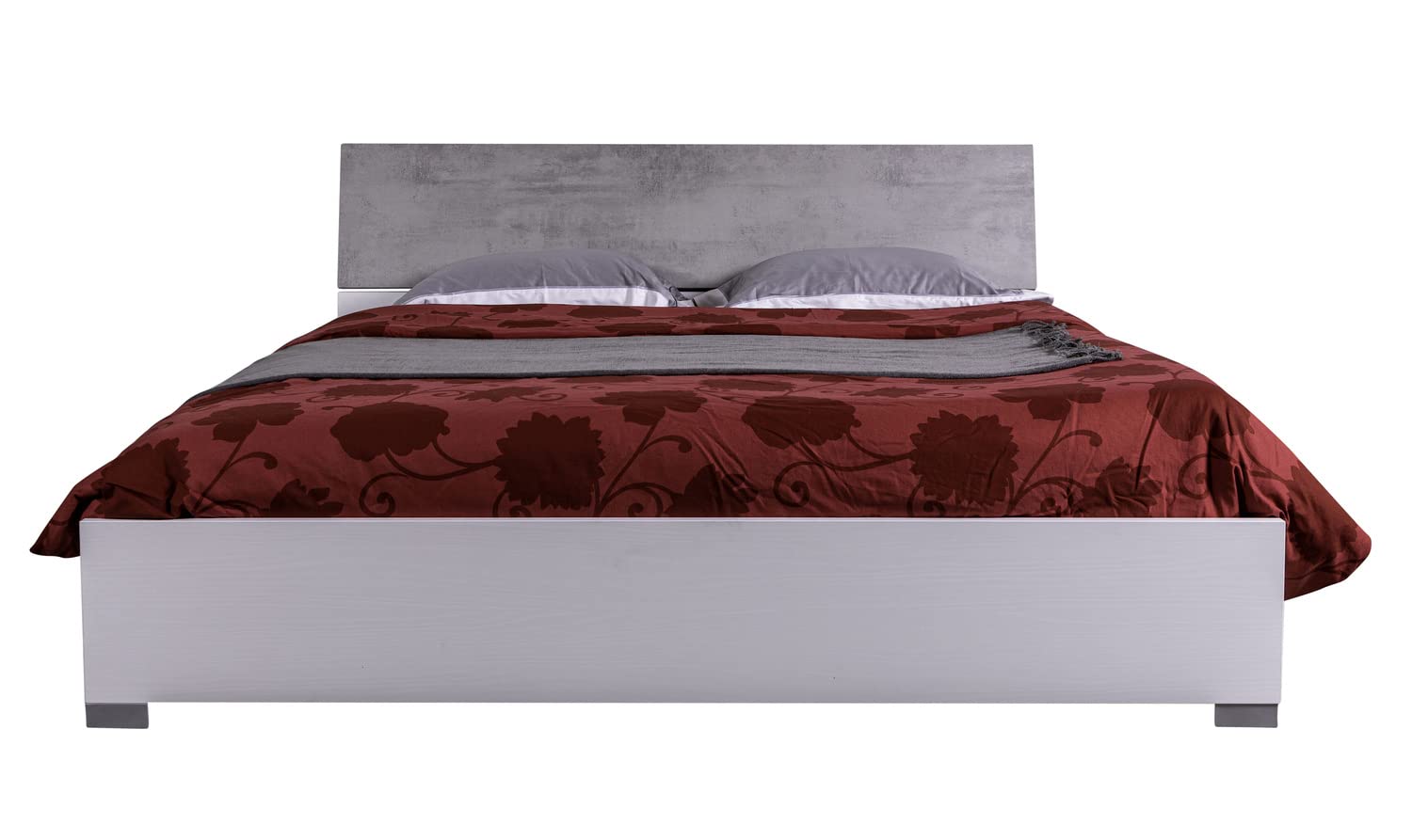 Composad Ador’a 192x92x216 letto matrimoniale 180x200 grigio bianco