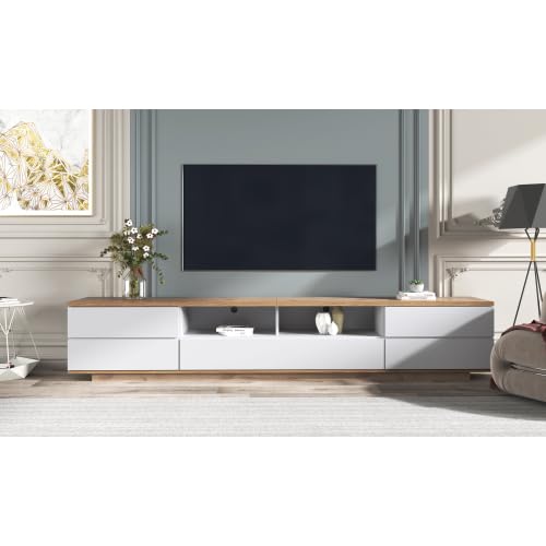 Dolamaní mobile TV bianco 180 cm 5 ante legno