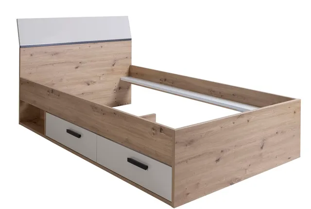 Composad MiPiace Letto Contenitore 120x200 con Cassetti Rovere