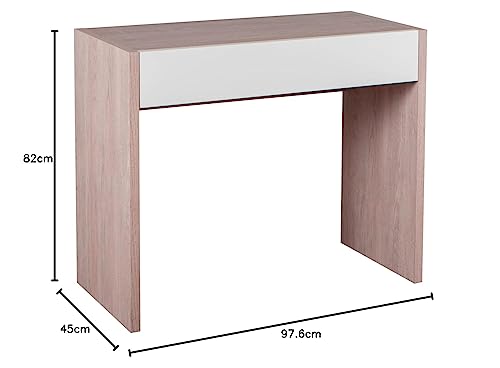Composad scrivania 1 cassetto 97,6 cm rovere gessato piccola