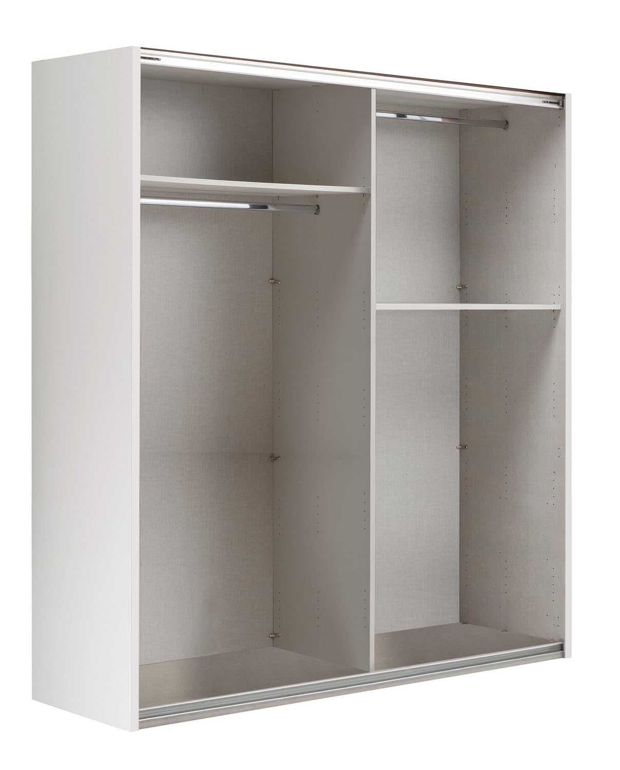 Composad Systema Armadio 2 Ante Scorrevoli 200 cm Rovere Bianco