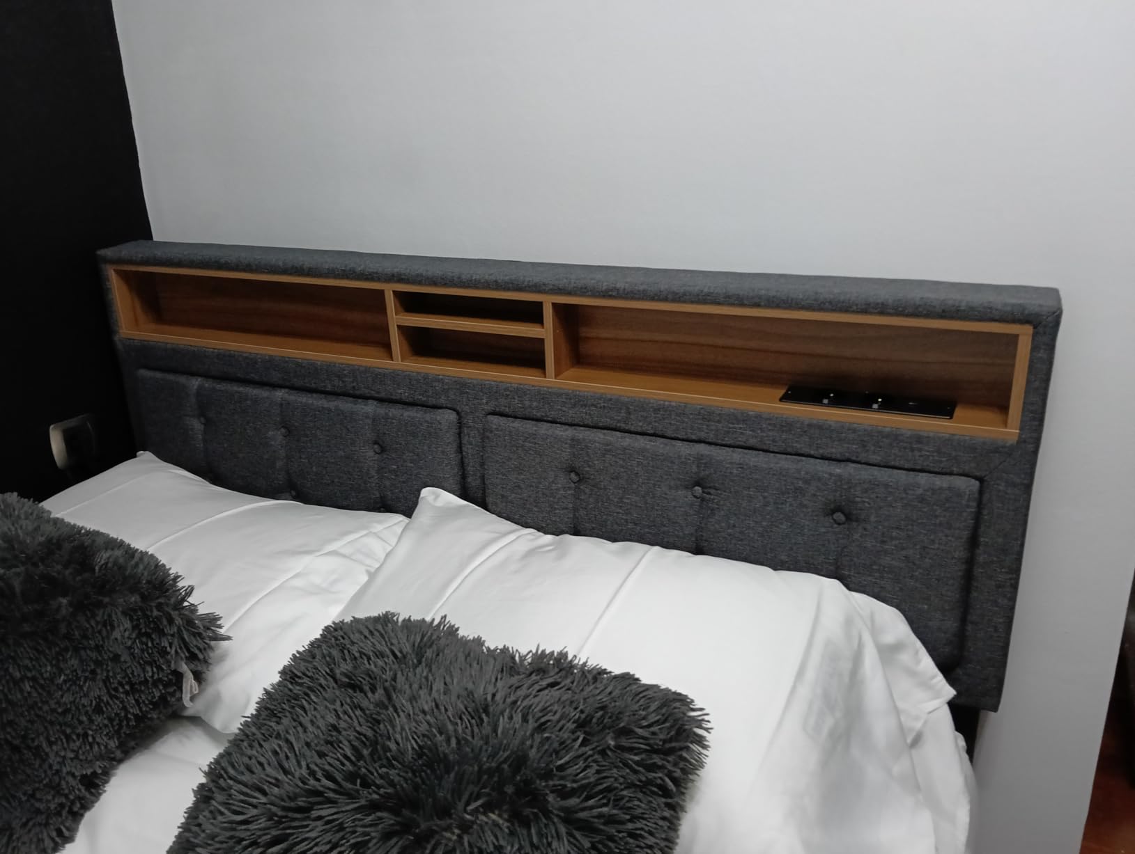 Dolamaní letto contenitore 160x200 beige con LED
