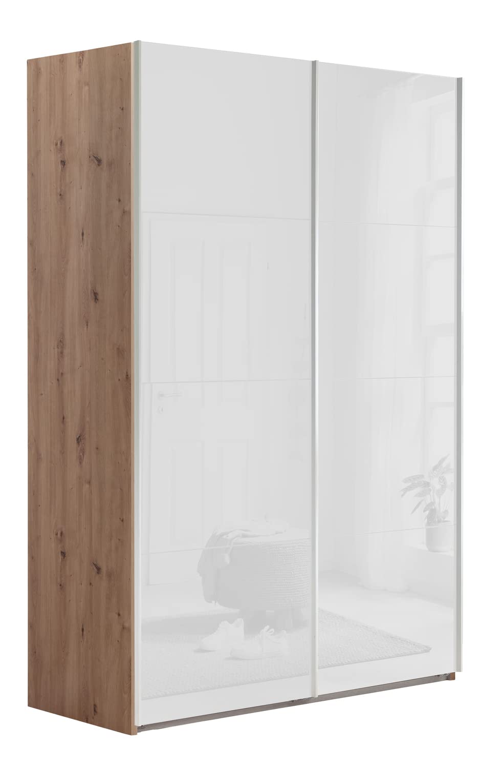 Composad Systema Armadio 2 Ante Scorrevoli 150 Rovere Miele Bianco