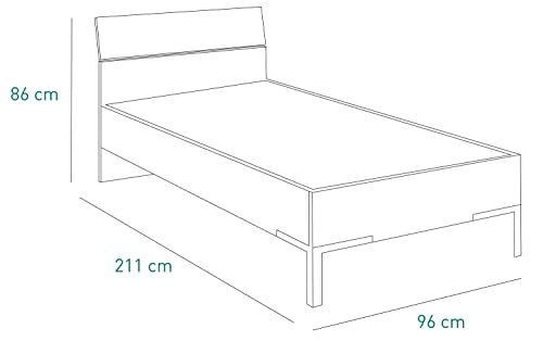 COMPOSAD Privilegio Letto singolo bianco laccato