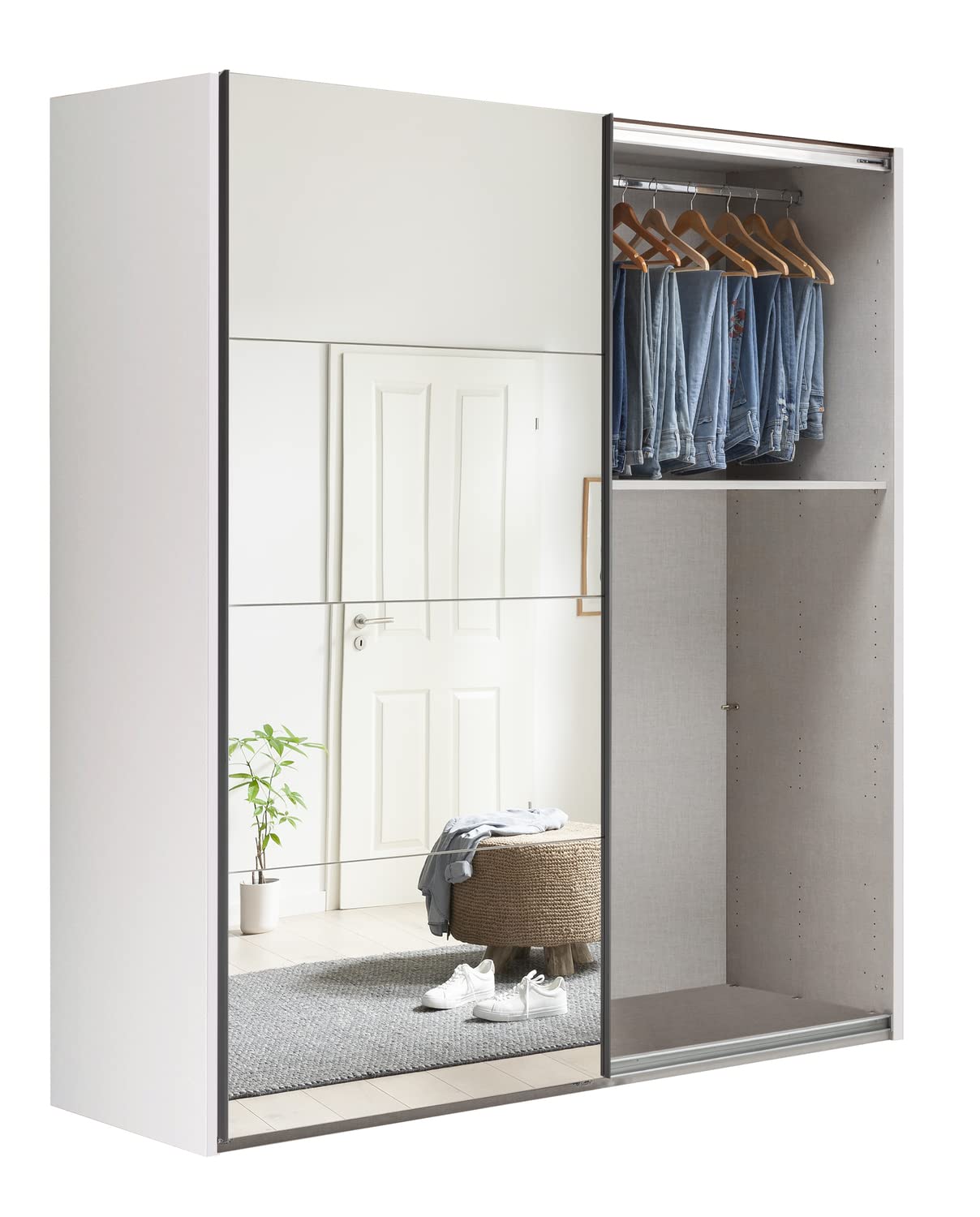 Composad Systema 200x223x67 armadio 2 ante scorrevoli specchio grigio