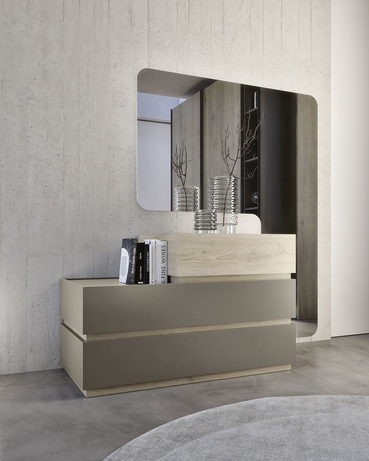 S75 I Prodigi mobile soggiorno legno venato