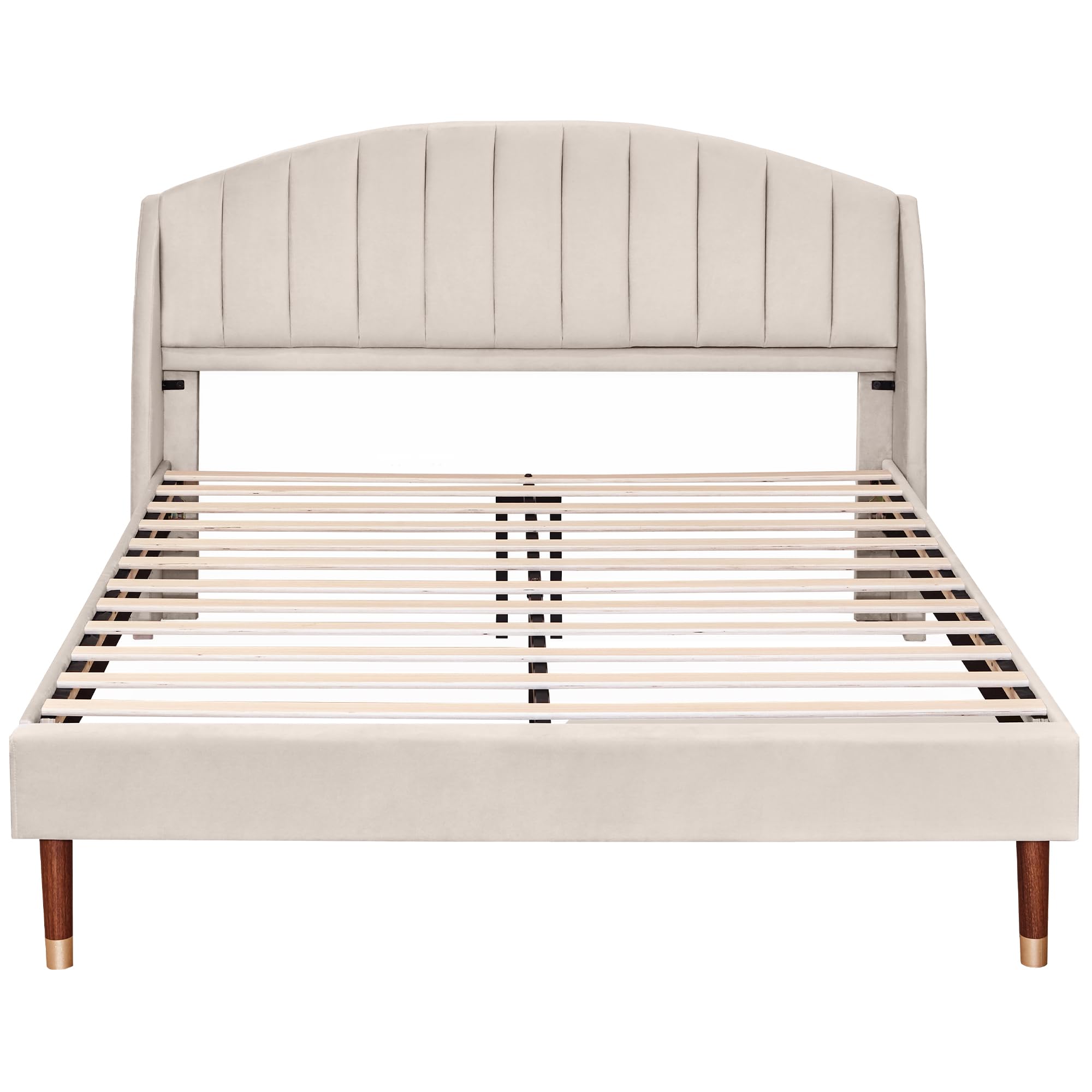 Dolamaní Letto imbottito 160x200 velluto bianco