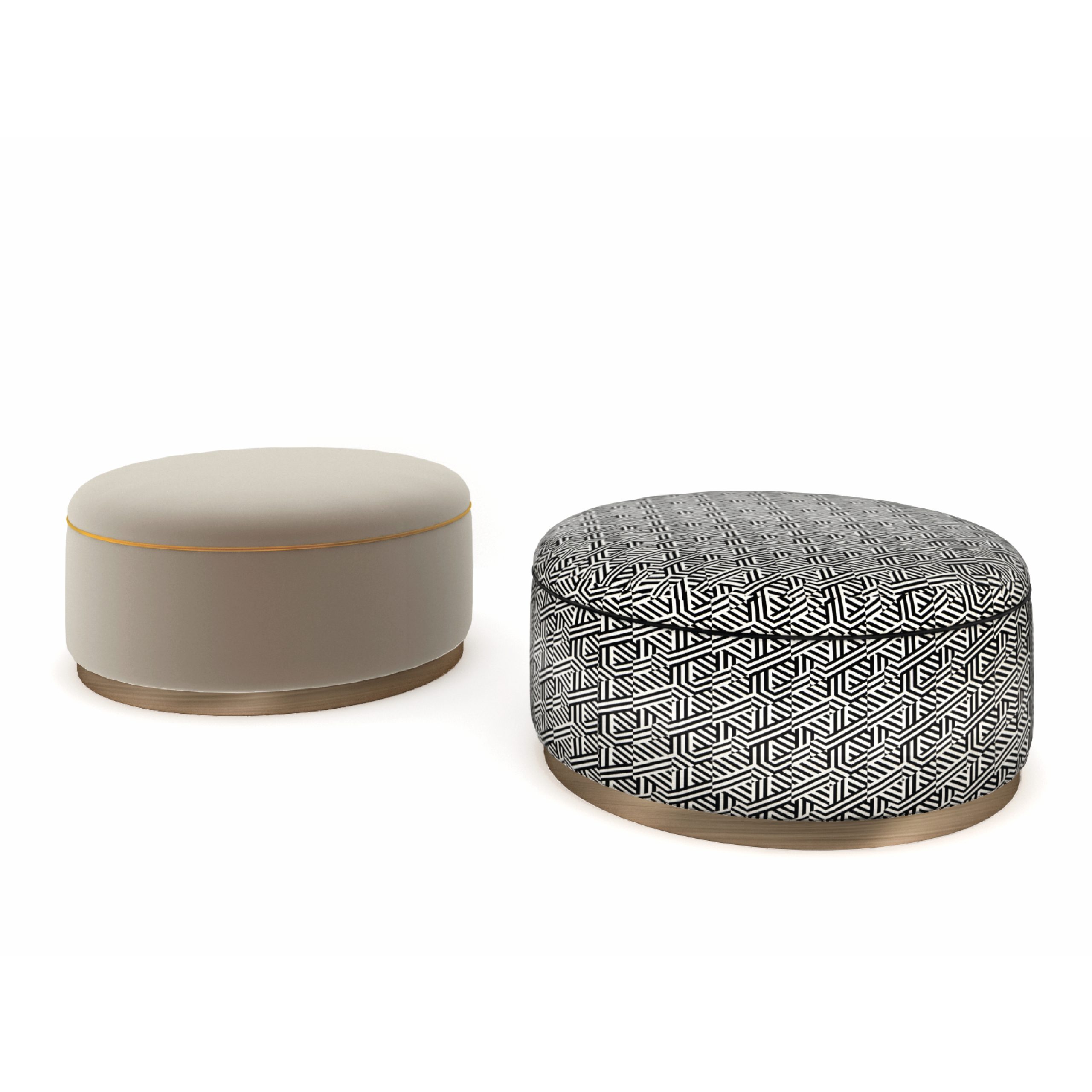 LCI Decora M082L Pouf in Tessuto per Soggiorno