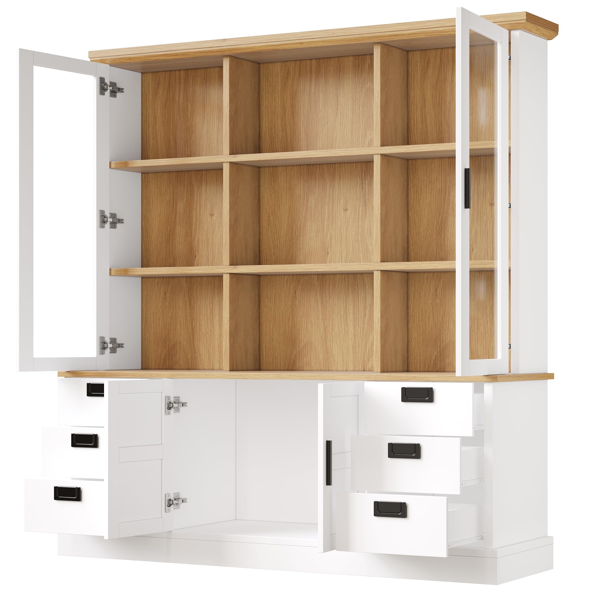 Dolamaní Credenza Alta 140x40x185 cm 6 Cassetti Vetro