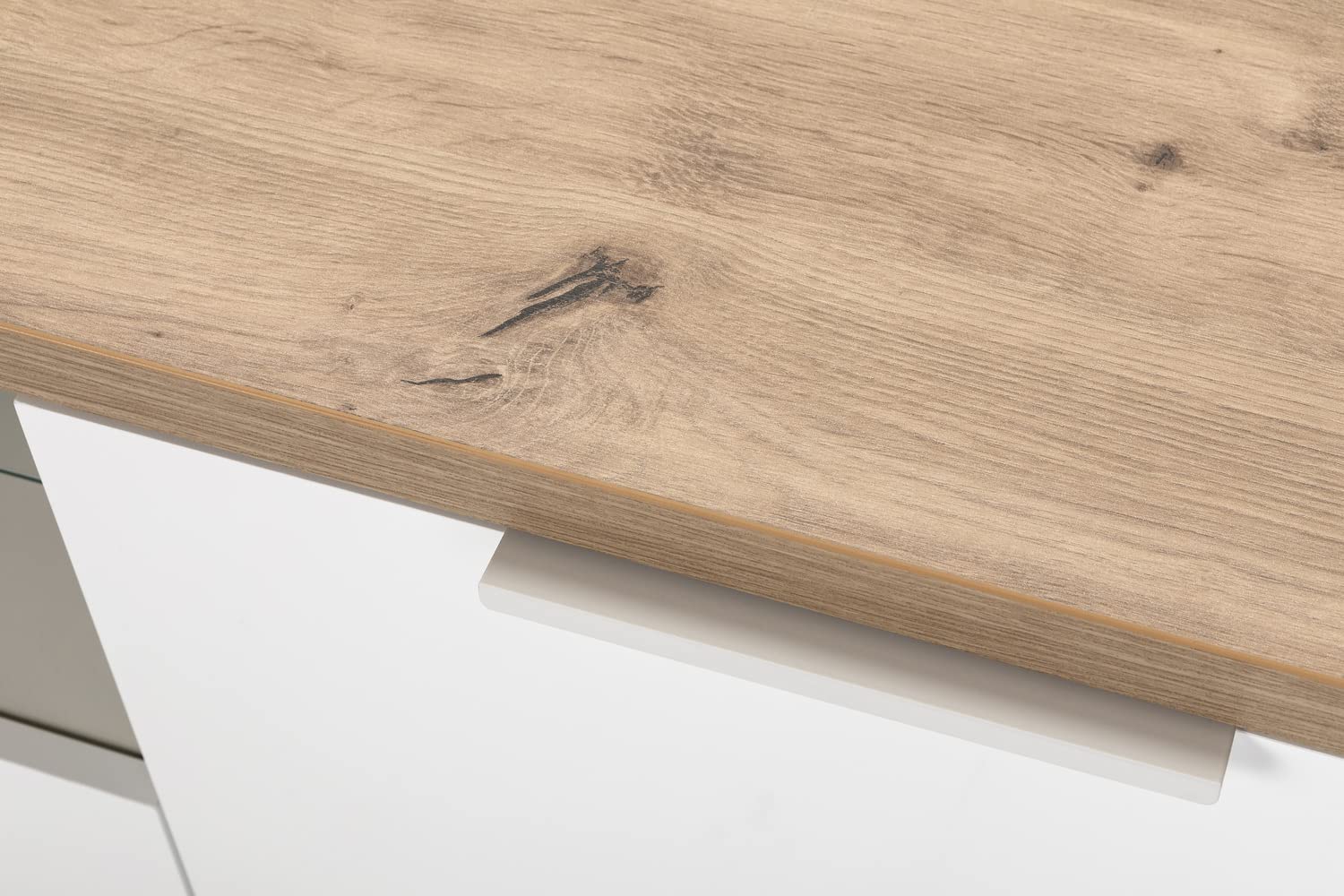 Composad Mundi 2 Ante 1 Ribalta Mobile Porta Tv Rovere Bianco LED