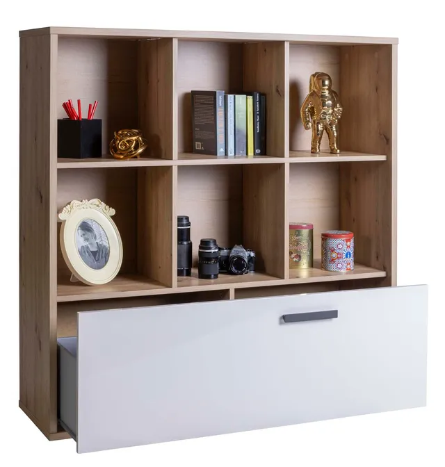 Composad MiPiace Libreria 6 Vani 1 Cassetto Rovere Mielato