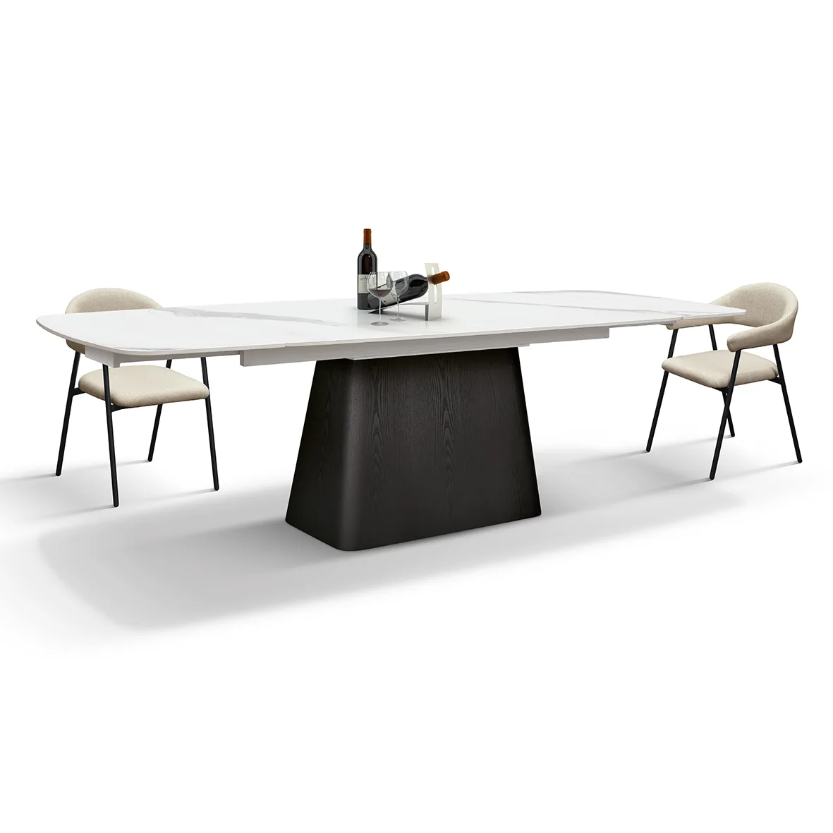 Epocantica tavolo allungabile ceramica bianco statuario 8-12 posti