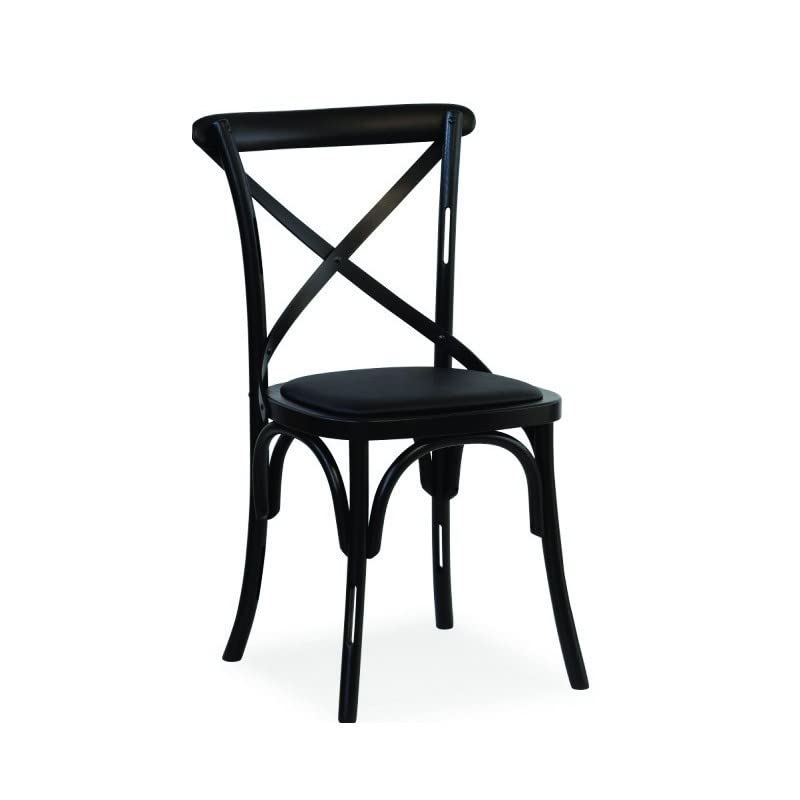 Iperbriko sedia legno faggio curvato nero opaco 51x51 cm